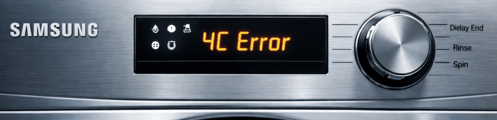 Samsung 4C Error on a washing machine display