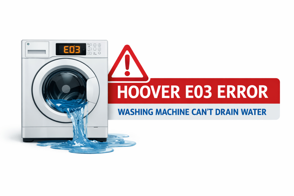 HOOVER E03 Error — Real Fix for Hoover Washing Machine Drain Problems