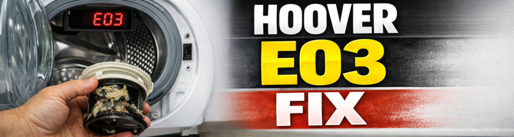 Hoover E03 Error drain pump location
