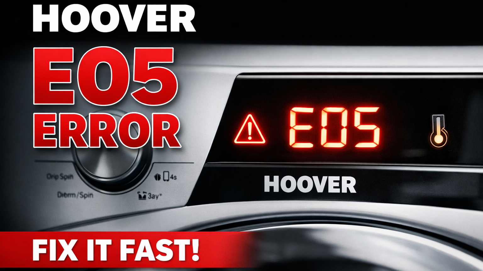 Hoover E05 Error code - Fix It Fast!